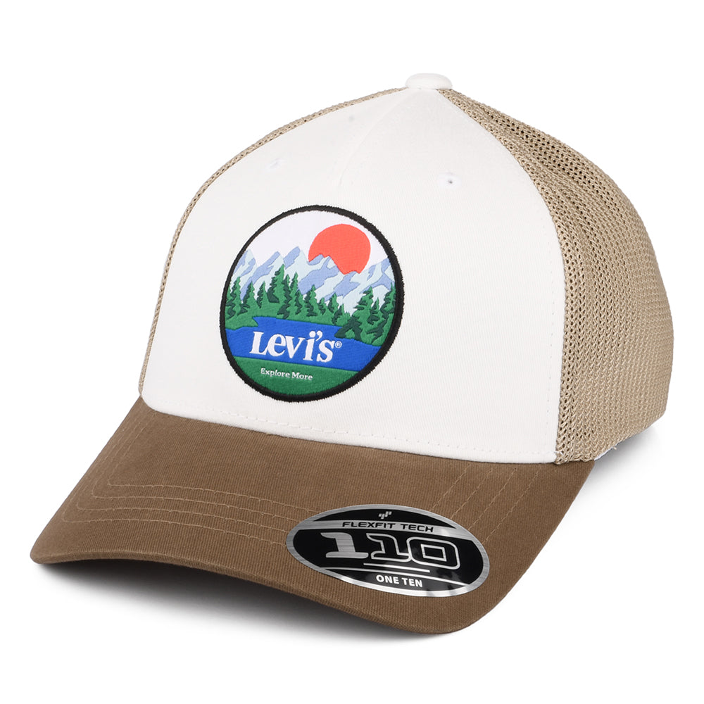 Casquette Trucker Flexfit avec Étiquette Vierge Graphic marron-blanc LEVI'S