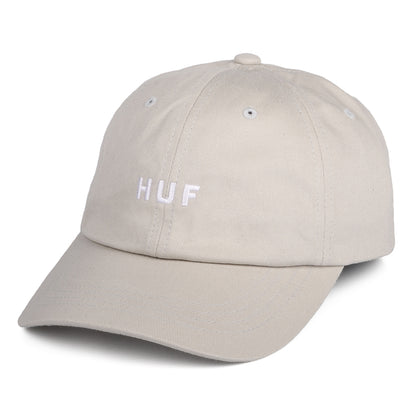 Casquette à Visière Incurvée en Coton Original Logo crème HUF