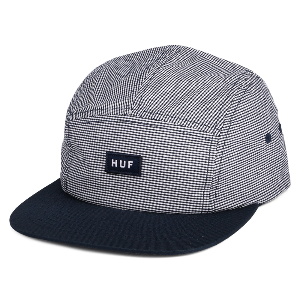 Casquette 5 Panel Micro Vichy bleu marine HUF