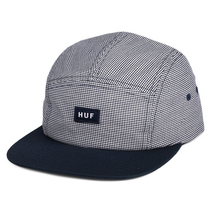 Casquette 5 Panel Micro Vichy bleu marine HUF