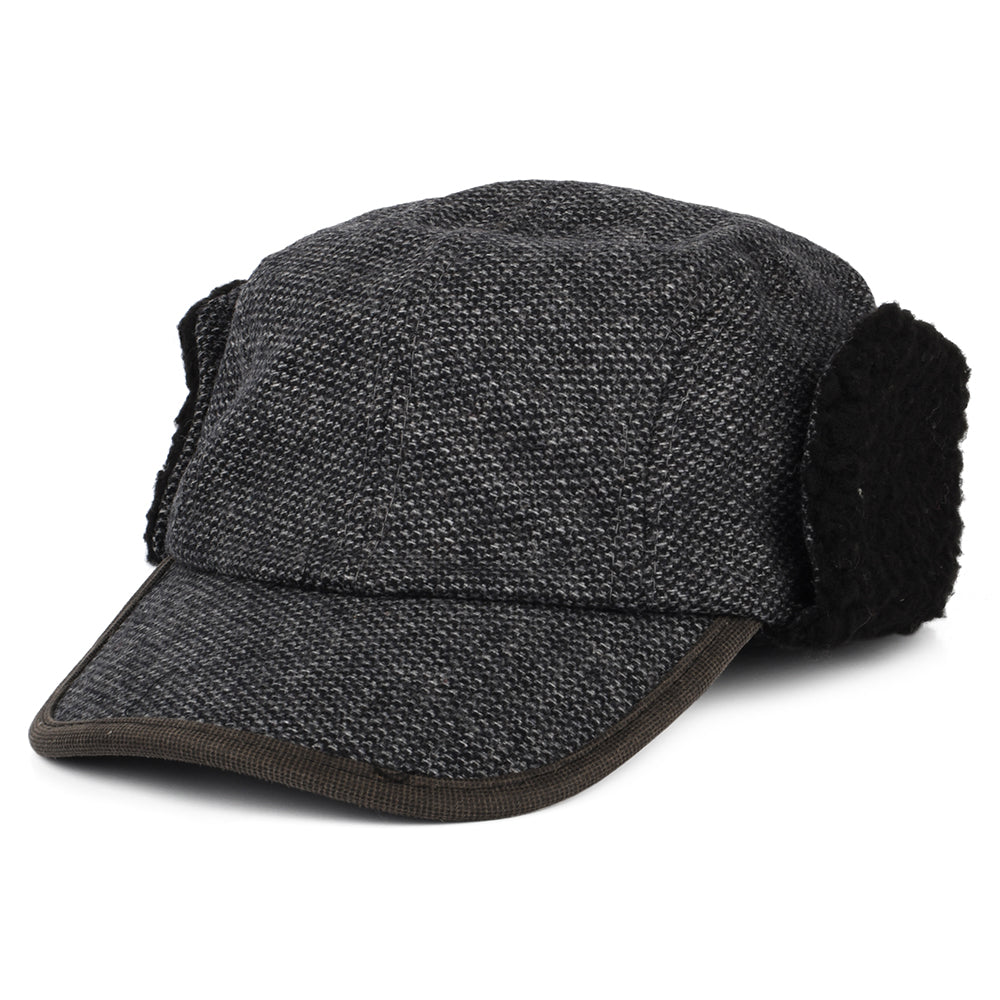 Casquette Hiver à Motif Tête-de-Clou Avec Protège-Oreilles anthracite DORFMAN PACIFIC