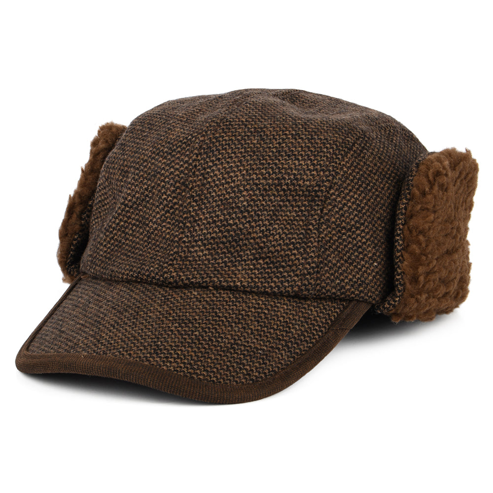 Casquette Hiver à Motif Tête-de-Clou Avec Protège-Oreilles marron DORFMAN PACIFIC