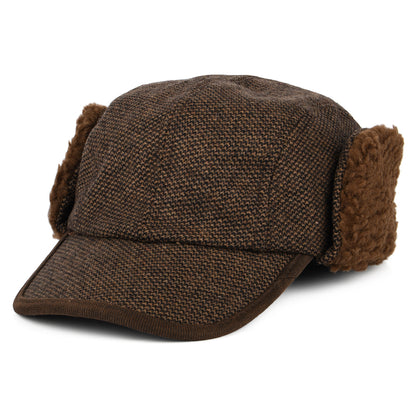 Casquette Hiver à Motif Tête-de-Clou Avec Protège-Oreilles marron DORFMAN PACIFIC