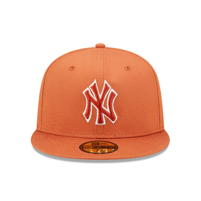 Casquette 59FIFTY MLB Team Outline New York Yankees orange NEW ERA