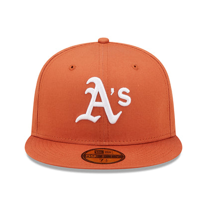Casquette 59FIFTY MLB League Essential Oakland Athletics orange-blanc NEW ERA
