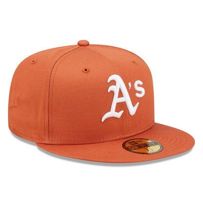 Casquette 59FIFTY MLB League Essential Oakland Athletics orange-blanc NEW ERA