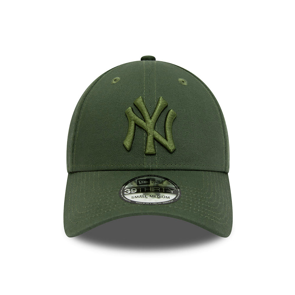 Casquette 39THIRTY MLB League Essential New York Yankees olive sur olive NEW ERA