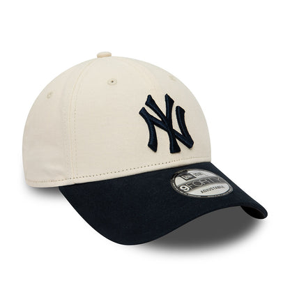 Casquette 9FORTY MLB New York Yankees crème-bleu marine NEW ERA