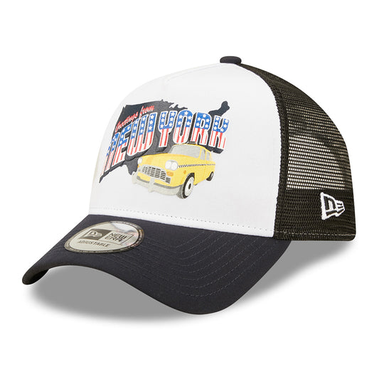 Casquette Trucker 9FORTY US State Wordmark New York noir-blanc NEW ERA