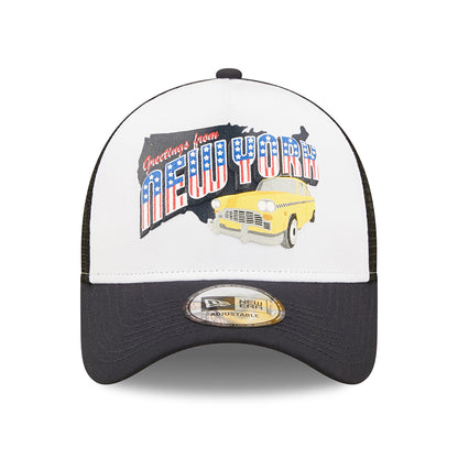 Casquette Trucker 9FORTY US State Wordmark New York noir-blanc NEW ERA