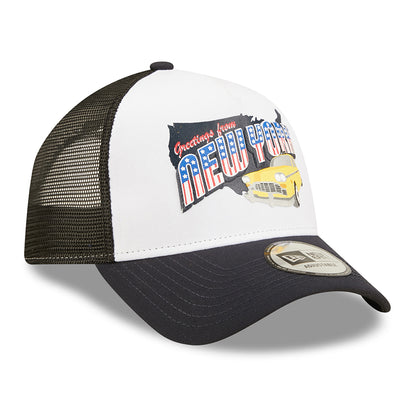 Casquette Trucker 9FORTY US State Wordmark New York noir-blanc NEW ERA