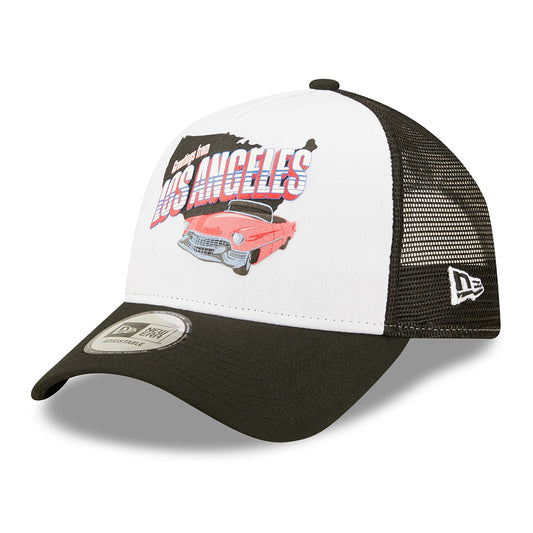 Casquette Trucker Repreve 9FORTY US State Wordmark Los Angeles noir-blanc NEW ERA