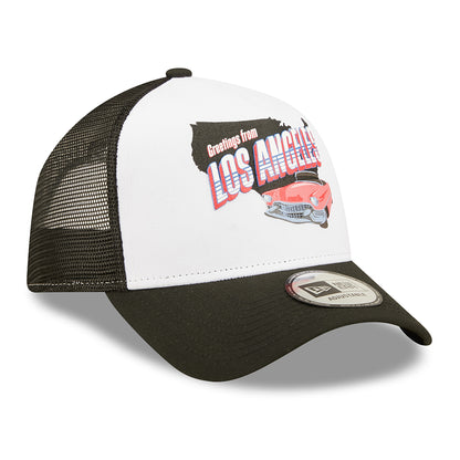 Casquette Trucker Repreve 9FORTY US State Wordmark Los Angeles noir-blanc NEW ERA