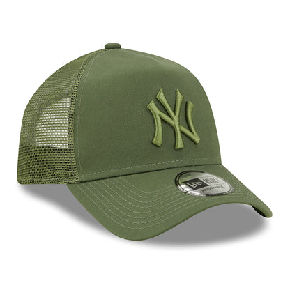 Casquette Trucker A-Frame 9FORTY MLB Tonal Mesh New York Yankees olive NEW ERA
