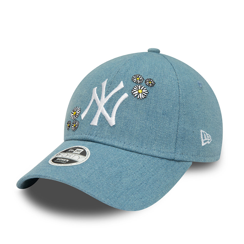 Casquette Femme 9FORTY MLB Denim New York Yankees bleu-blanc NEW ERA