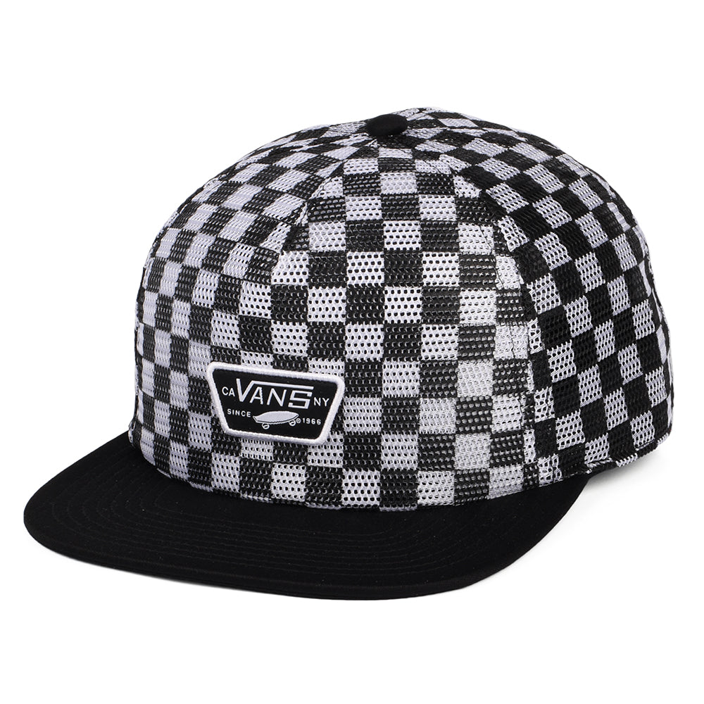Casquette Trucker en Maille à Carreaux Full Patch noir-blanc VANS