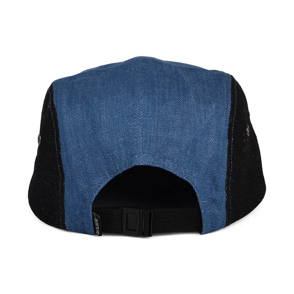 Casquette 5 Panel en Jean Patchwork noir denim THE QUIET LIFE