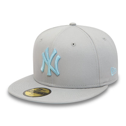 Casquette 59FIFTY MLB League Essential New York Yankees gris clair-bleu clair NEW ERA