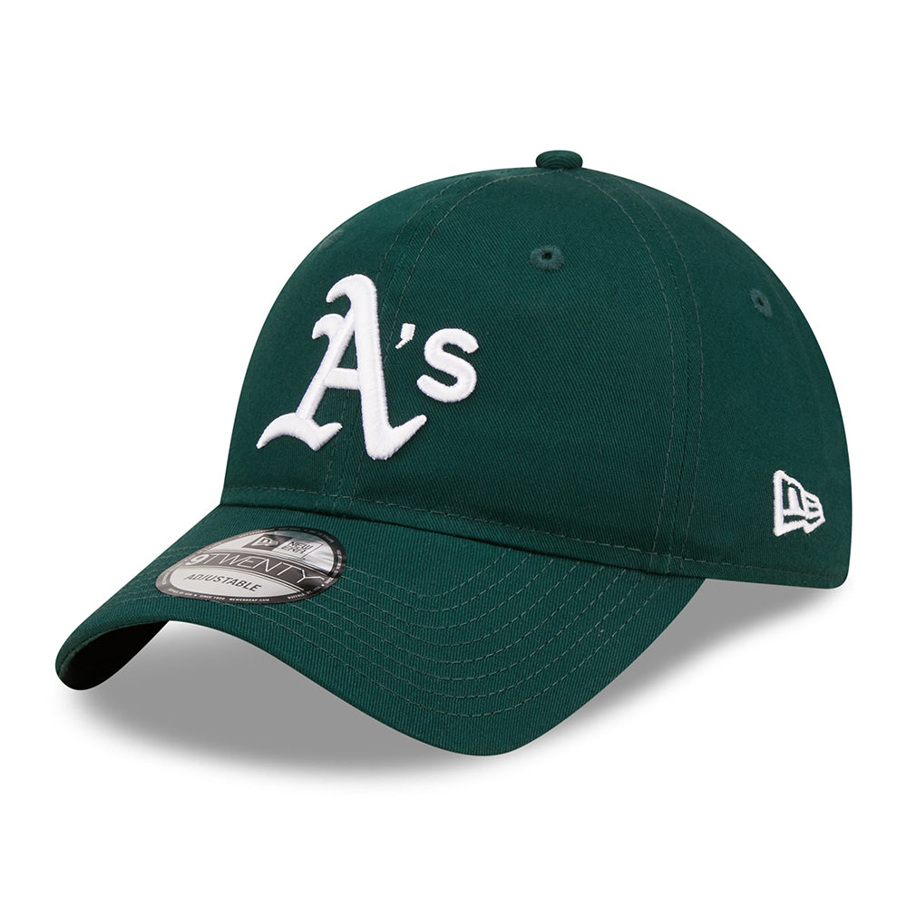 Casquette 9TWENTY Oakland Athletics MLB League Essential vert foncé-blanc NEW ERA