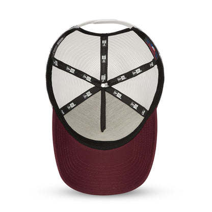 Casquette Trucker A-Frame 9FORTY MLB NY Yankees bordeaux-blanc NEW ERA