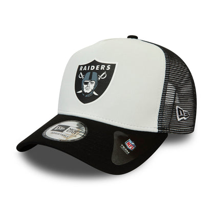 Casquette Trucker A-Frame 9FORTY NFL Team Colour Block Las Vegas Raiders noir-blanc NEW ERA