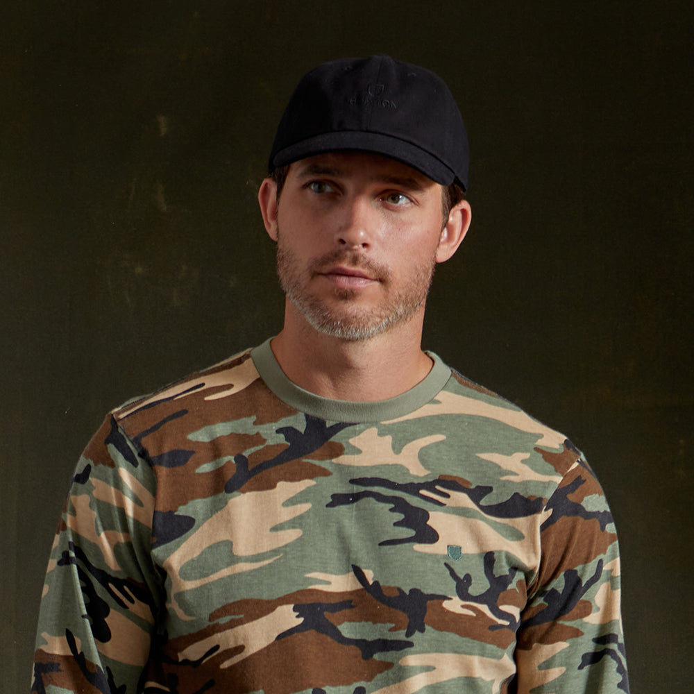 Casquette en Coton Alpha LP noir délavé BRIXTON