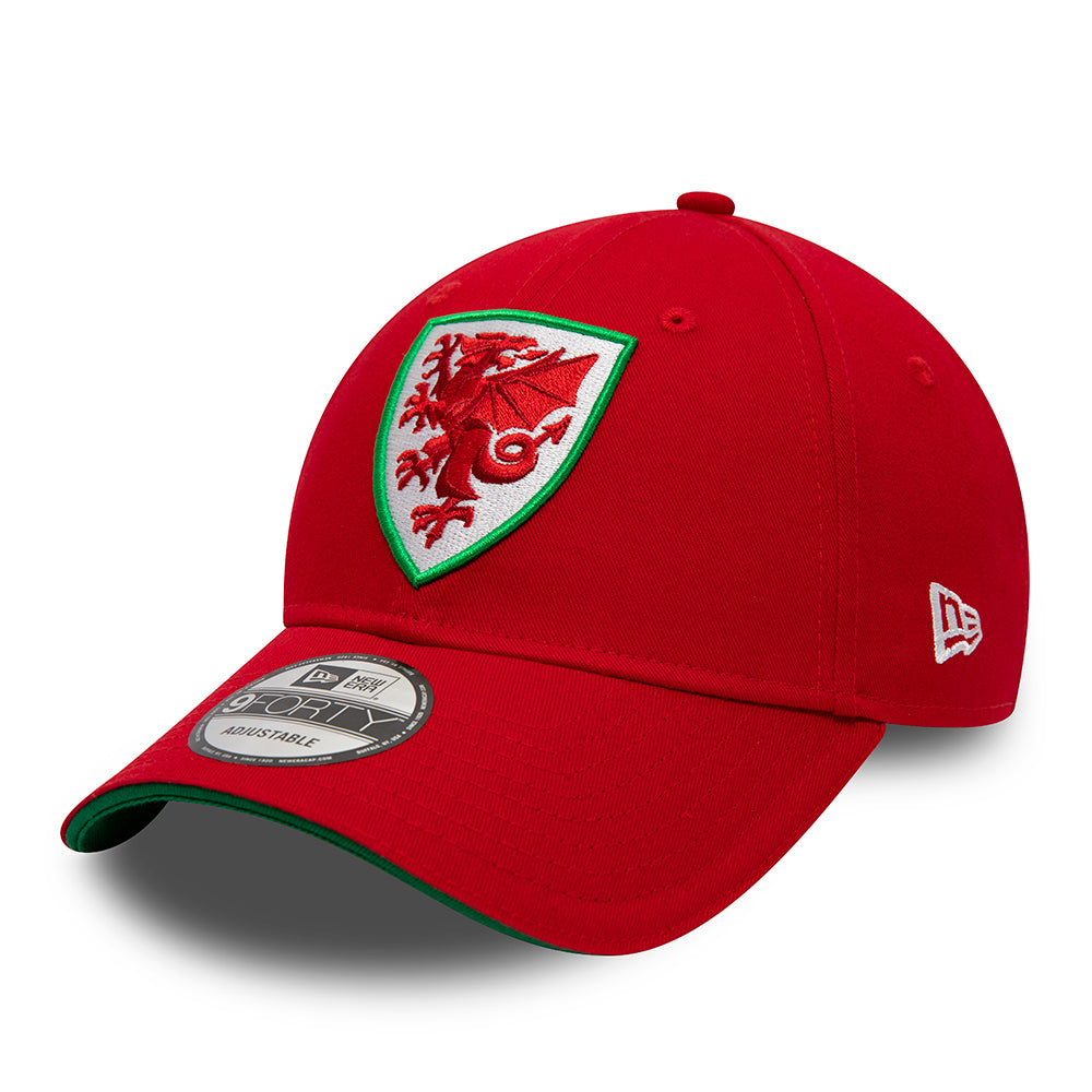 Casquette 9FORTY Core Fédération de Football de Galles écarlate-vert NEW ERA
