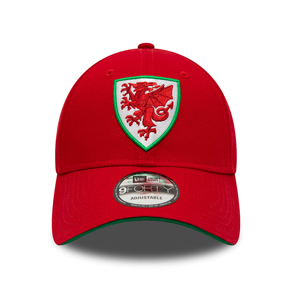 Casquette 9FORTY Core Fédération de Football de Galles écarlate-vert NEW ERA
