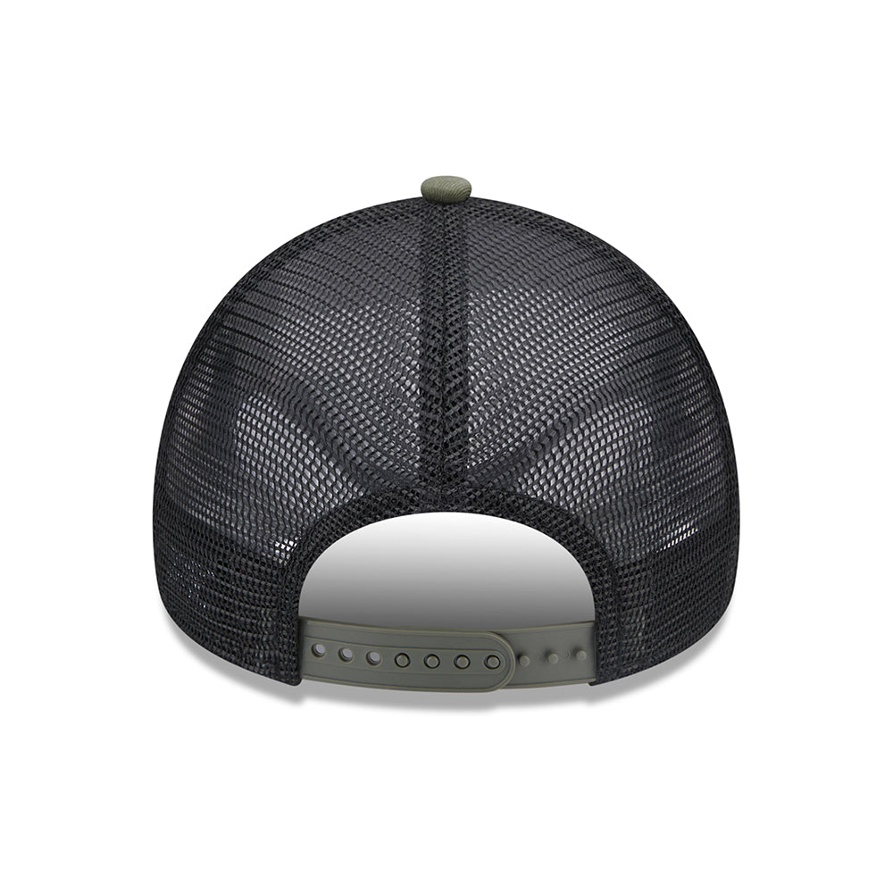 Casquette Trucker A-Frame Seasonal Lion Crest Chelsea FC olive-noir NEW ERA