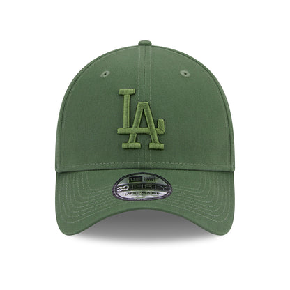 Casquette 39THIRTY MLB League Essential L.A. Dodgers olive sur olive NEW ERA