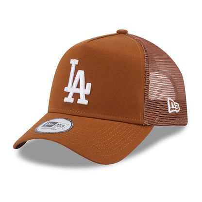 Casquette Trucker MLB League Essential A-Frame L.A. Dodgers toffee-blanc NEW ERA