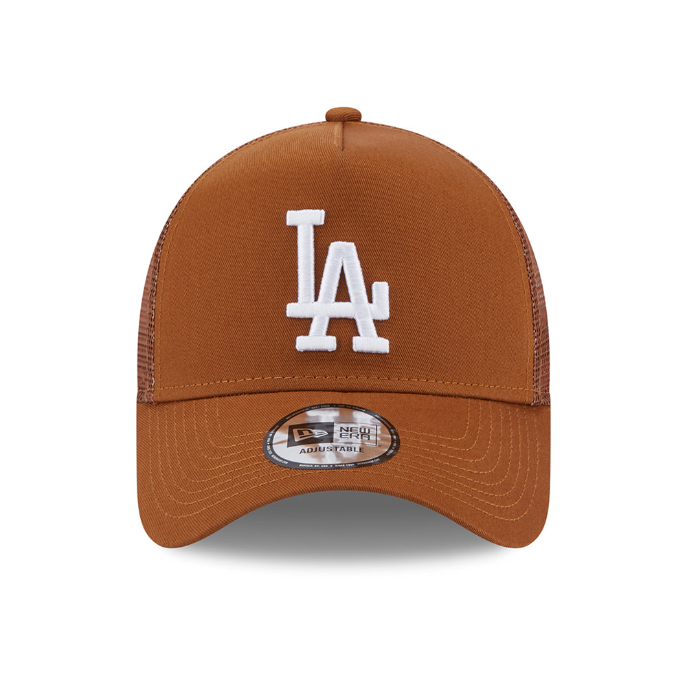 Casquette Trucker MLB League Essential A-Frame L.A. Dodgers toffee-blanc NEW ERA
