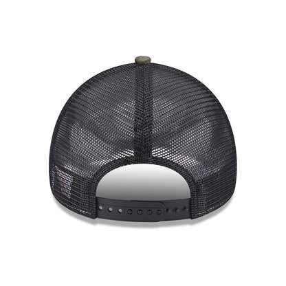 Casquette Trucker A-Frame en Velours Côtelé olive-noir NEW ERA