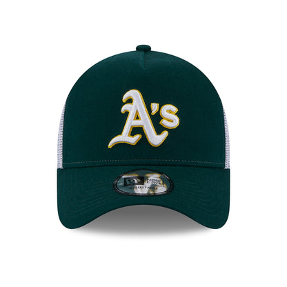Casquette Trucker A-Frame MLB Team Script Oakland Athletics vert foncé-blanc NEW ERA