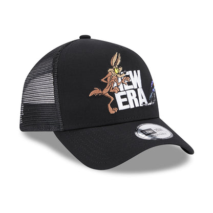 Casquette Trucker A-Frame Looney Tunes Vil Coyote et Bip Bip noir NEW ERA