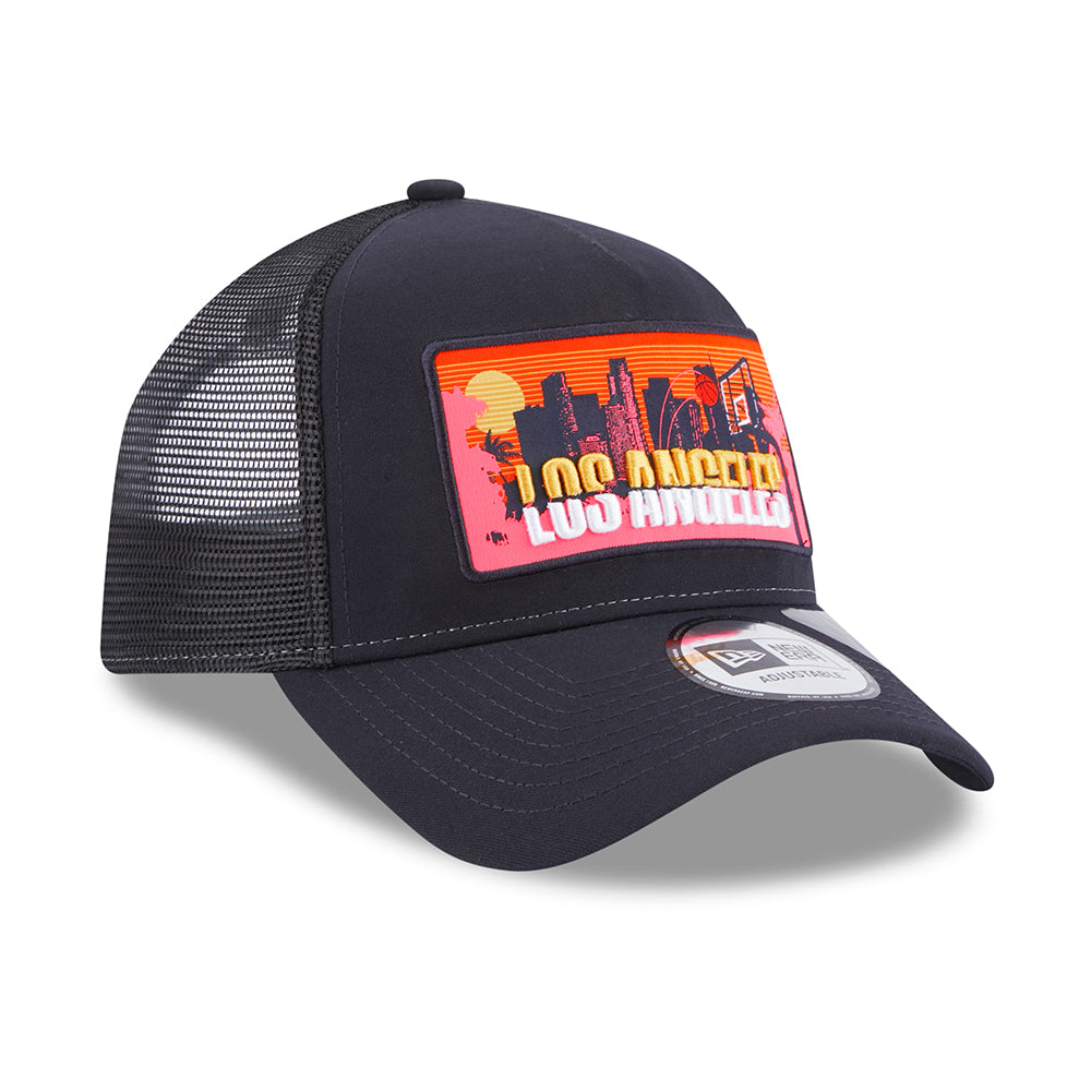 Casquette Trucker A-Frame License Plate Los Angeles bleu marine NEW ERA