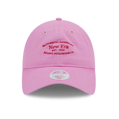 Casquette Femme 9TWENTY en Coton Délavé rose-écarlate NEW ERA