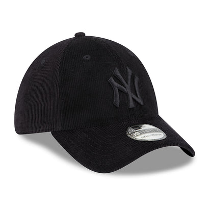 Casquette 39THIRTY MLB Cord II New York Yankees noir sur noir NEW ERA