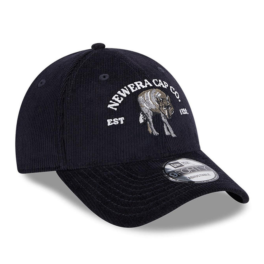 Casquette 9FORTY NE Cord Loup bleu marine NEW ERA