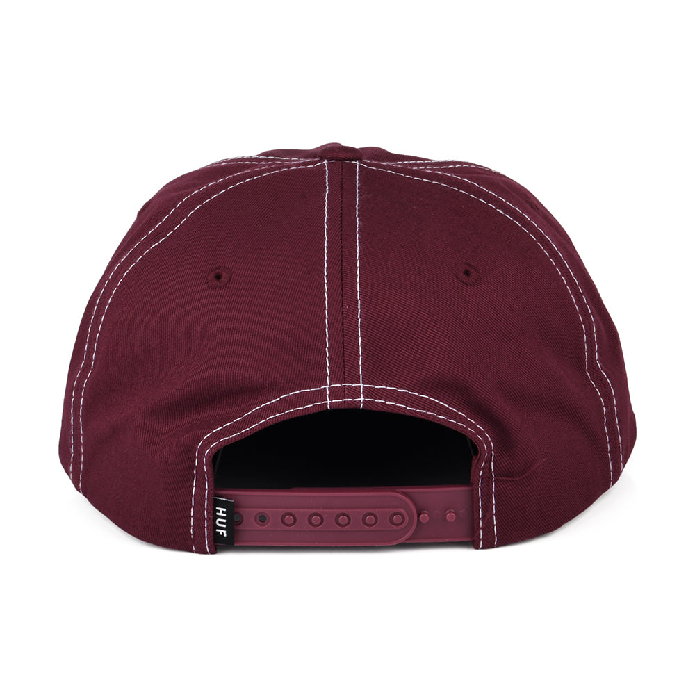 Casquette Snapback Non Structurée Triple Triangle groseille-blanc HUF