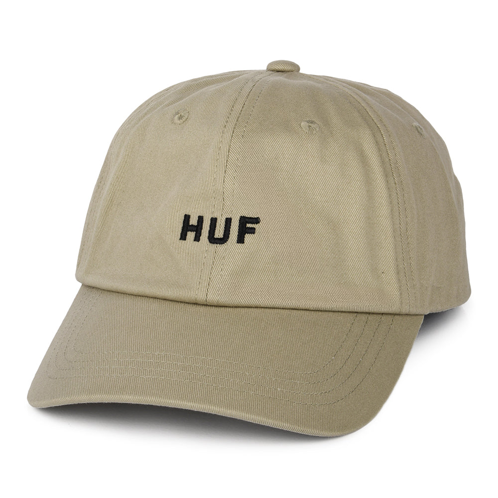Casquette à Visière Incurvée en Coton Original Logo avoine HUF