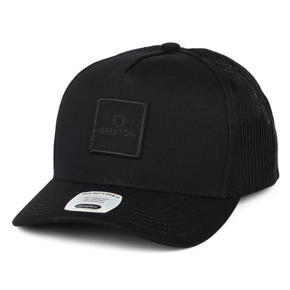 Casquette Trucker Alpha Block NetPlus MP noir sur noir BRIXTON