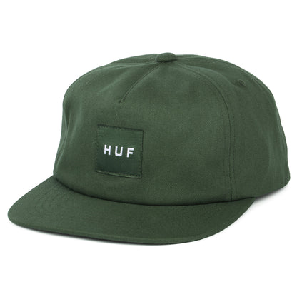 Casquette Snapback Non Structurée Box Logo vert foncé HUF