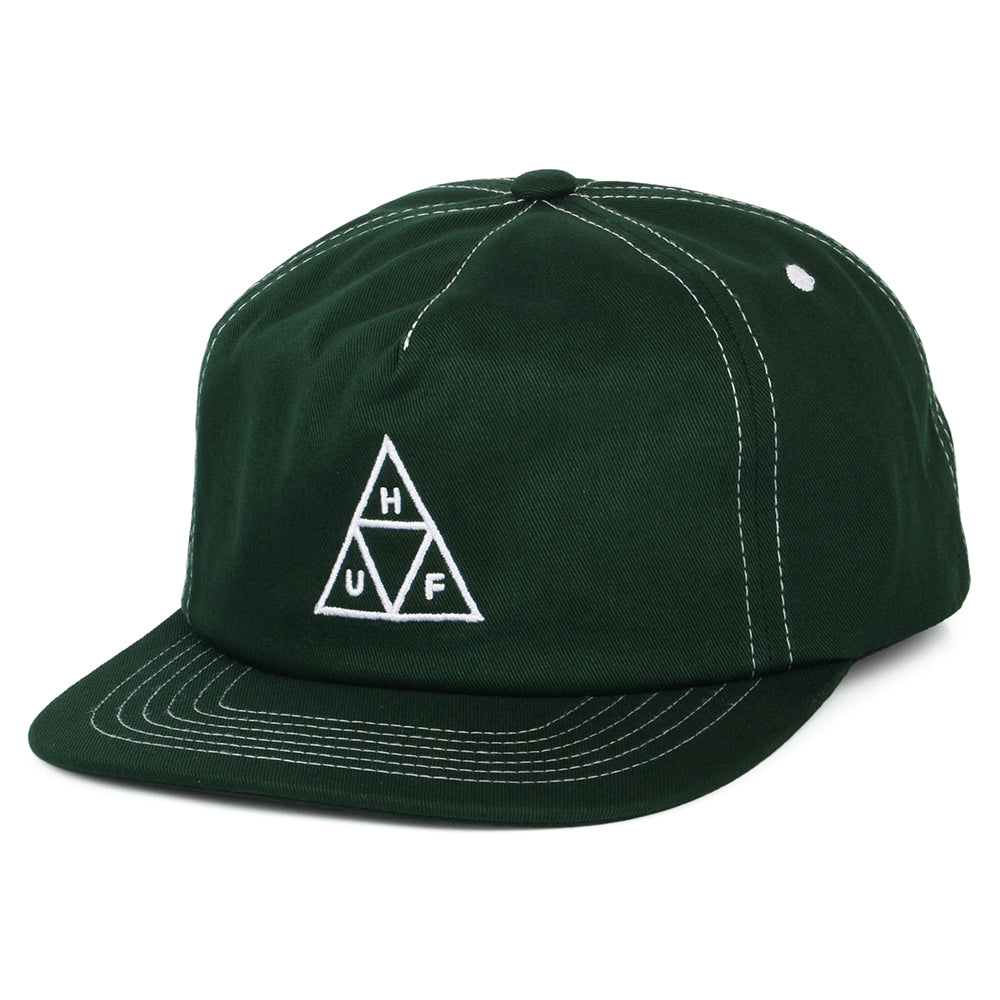 Casquette Snapback Non Structurée Triple Triangle vert sapin-blanc HUF