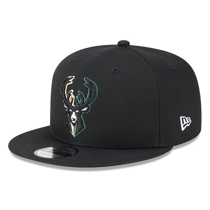 Casquette Snapback 9FIFTY NBA Split Logo Milwaukee Bucks noir NEW ERA