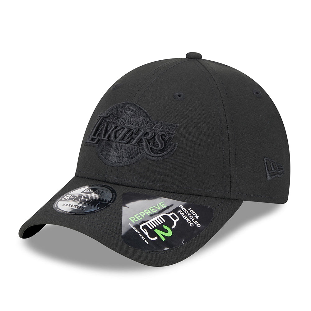 Casquette 9FORTY NBA Repreve Outline L.A. Lakers noir sur noir NEW ERA