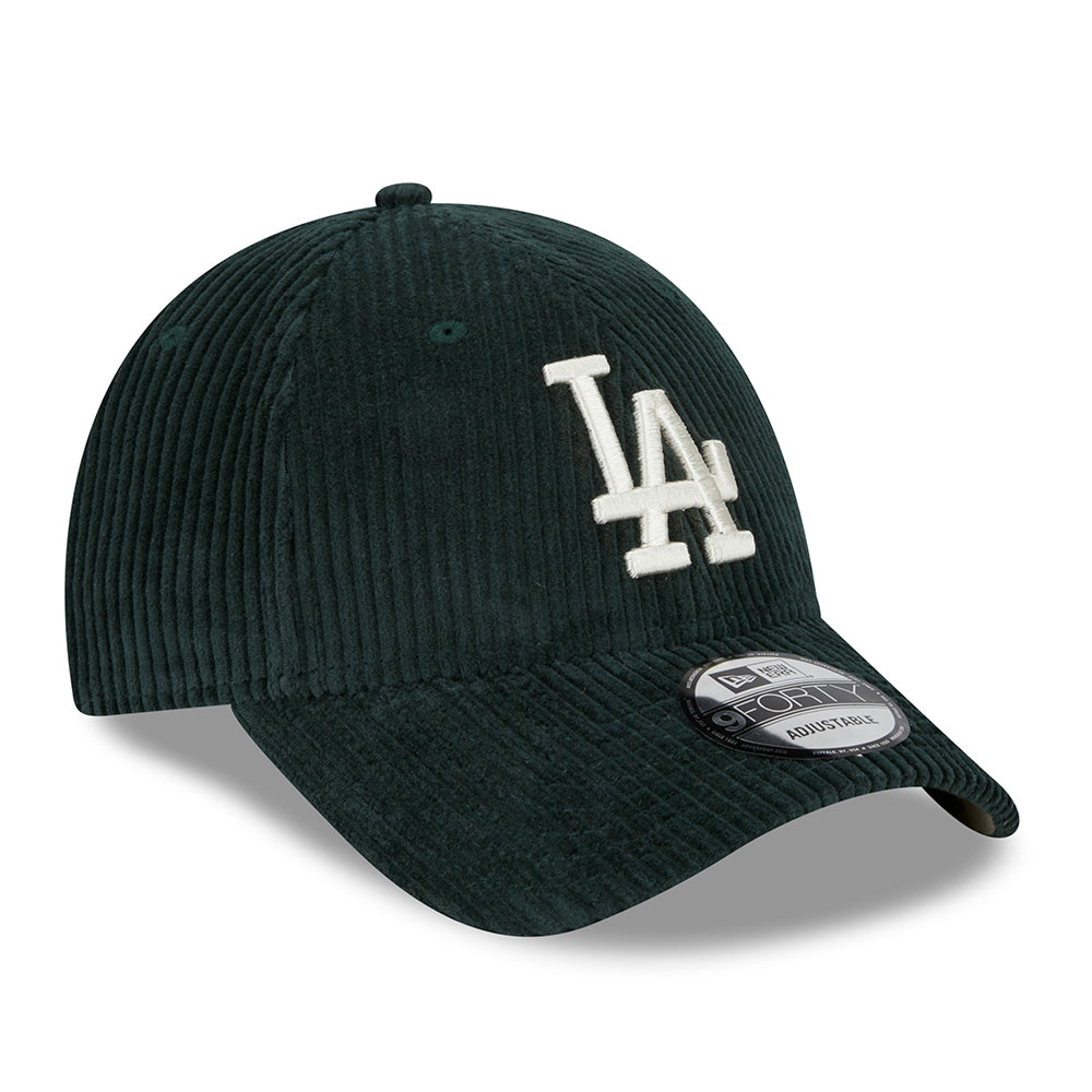 Casquette 9FORTY MLB Wide Cord L.A. Dodgers vert foncé-pierre NEW ERA