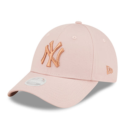 Casquette Femme 9FORTY MLB Metallic Logo New York Yankees rose-or rose NEW ERA