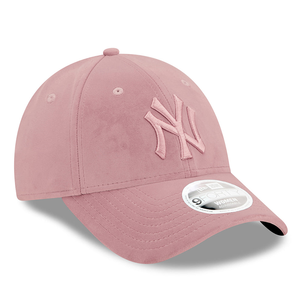 Casquette Femme 9FORTY MLB Velour New York Yankees rose NEW ERA