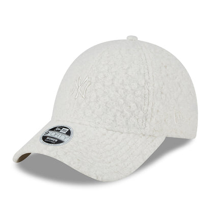 Casquette Femme 9FORTY MLB Hypertexture New York Yankees blanc cassé NEW ERA